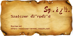 Szalczer Árpád névjegykártya