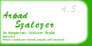 arpad szalczer business card