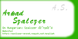 arpad szalczer business card